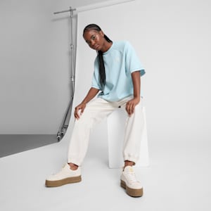 Sneakers Mayze en suède brossé Femme, Alpine Snow-PUMA Gold-Gum, extralarge