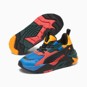 Zapatos deportivos RS-TRCK Color para niño grande, Future Blue-PUMA Black-Saffron, extragrande