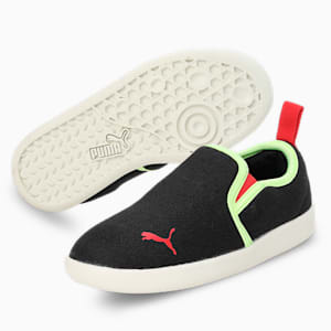 Puma Tobey Kids' Sneakers, PUMA Black-High Risk Red-Fizzy Light