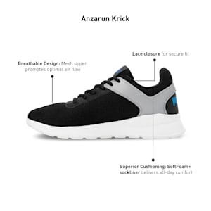 Anzarun Krick Men's Sneakers, PUMA Black-PUMA Silver-PUMA Team Royal, extralarge-IND