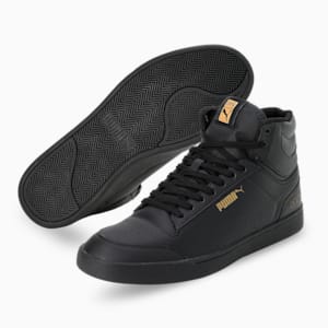 Puma high top black shoes discount