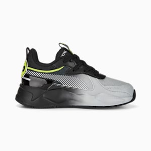 PUMA x MIRACULOUS RS-X Little Kids' Sneakers, PUMA Black-Feather Gray-Lime Smash