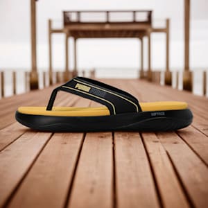 SOFTRIDE Seave V1 Flip-Flops, PUMA Black-Mustard Seed-Steel Gray, extralarge-IND