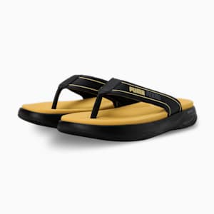 PUMA SOFTRIDE Seave V1 Unisex Flip-Flops, PUMA Black-Mustard Seed-Steel Gray, extralarge-IND