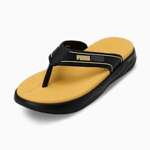 PUMA SOFTRIDE Seave V1 Unisex Flip-Flops, PUMA Black-Mustard Seed-Steel Gray, extralarge-IND