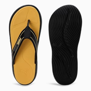 PUMA SOFTRIDE Seave V1 Unisex Flip-Flops, PUMA Black-Mustard Seed-Steel Gray, extralarge-IND