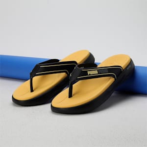 PUMA SOFTRIDE Seave V1 Unisex Flip-Flops, PUMA Black-Mustard Seed-Steel Gray, extralarge-IND