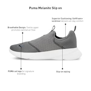 Melanite Slip On Men's Sneakers, Cool Dark Gray-PUMA Black-PUMA White, extralarge-IND