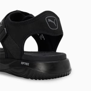 Puma SOFTRIDE Seave Unisex Sandals, PUMA Black-Cool Dark Gray, extralarge-IND