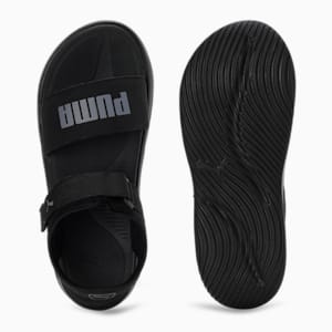 Puma SOFTRIDE Seave Unisex Sandals, PUMA Black-Cool Dark Gray, extralarge-IND