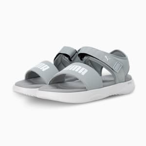 Puma SOFTRIDE Seave Unisex Sandals, Cool Mid Gray-PUMA White, extralarge-IND