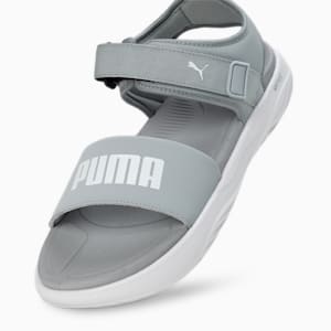 Puma SOFTRIDE Seave Unisex Sandals, Cool Mid Gray-PUMA White, extralarge-IND