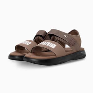 SOFTRIDE Seave Sandals, Totally Taupe-Frosted Ivory-PUMA Black, extralarge-IND