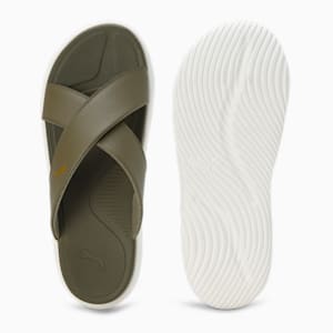SOFTRIDE Seave Sandals, PUMA Olive-Warm White-PUMA Gold, extralarge-IND