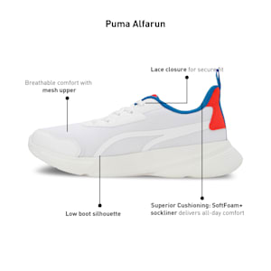 PUMA Alfarun Men's Sneakers, PUMA White-PUMA Team Royal-PUMA Red, extralarge-IND