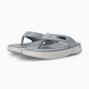 SOFTRIDE Seave Flip-Flops, Feather Gray-Cool Mid Gray-PUMA Black, extralarge-IND