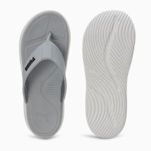 Puma SOFTRIDE Seave Unisex Flip-Flops, Feather Gray-Cool Mid Gray-PUMA Black, extralarge-IND