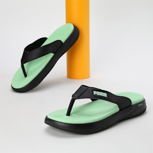 SOFTRIDE Seave Flip-Flops, PUMA Black-Spring Fern, extralarge-IND