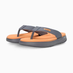 Puma Softride Seave Flip-Flops, Gray Tile-Clementine