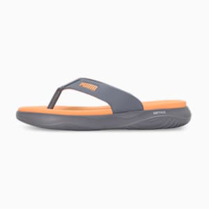 Puma Softride Seave Flip-Flops, Gray Tile-Clementine