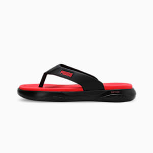 Puma SOFTRIDE Seave Unisex Flip-Flops, PUMA Black-PUMA Red, extralarge-IND