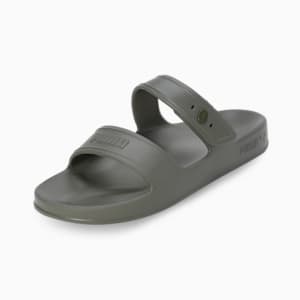 Grey puma slides fur shop
