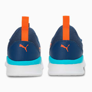 Hobbes Slip On Youth Sneakers, New Navy-Blue Atoll-Vibrant Orange