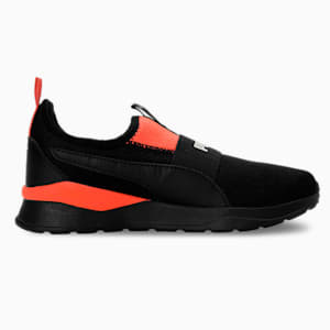 Hobbes Slip On Youth Sneakers, PUMA Black-Fiery Coral-Marshmallow, extralarge-IND