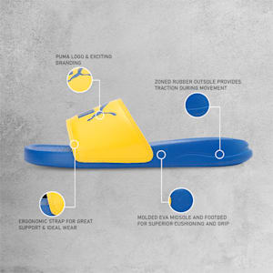 PUMA Popcat 20 x1DER Youth Slides, PUMA Team Royal-Dandelion