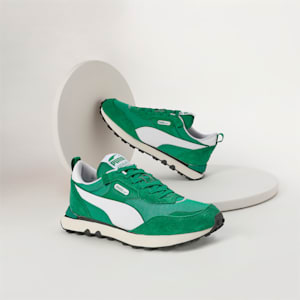 Rider FV Pop FS Unisex Sneakers, Archive Green-PUMA White, extralarge-IND