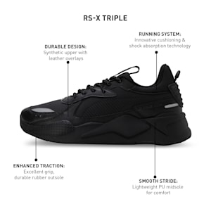 RS-X Triple Sneakers, PUMA Black-PUMA Black, extralarge-IND