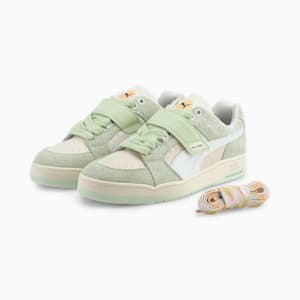 Tenis PUMA x PALOMO Slipstream Lo, Light Mint-PUMA White-Pristine