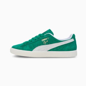 Clyde Original Premium Suede Sneakers, Verdant Green-PUMA White-Pristine, extralarge-IND