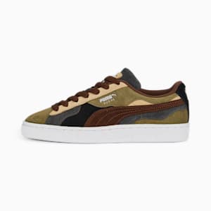 Suede Camowave Big Kids' Sneakers, PUMA Olive-Chestnut Brown-Shadow Gray