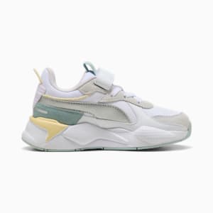 Tenis para niñas RS-X Metallic AC+, PUMA White-PUMA Silver, extralarge