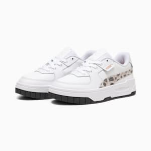 Cali Dream Animal Print Youth Sneakers, PUMA White-Peach Smoothie, extralarge-IND