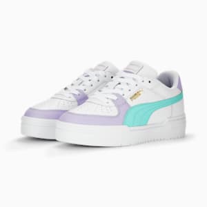 Zapatos deportivosCA Pro Block para niños grandes, PUMA White-Vivid Violet-Mint