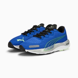Zapatos para correr Velocity NITRO 2 para jóvenes, Royal Sapphire-Fizzy Lime