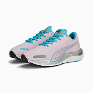 Zapatos para correr Velocity NITRO 2 para niños grandes, Pearl Pink-Hero Blue-PUMA White