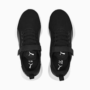 キッズ フライヤー ランナー V スニーカー 22-25cm, PUMA Black-PUMA White