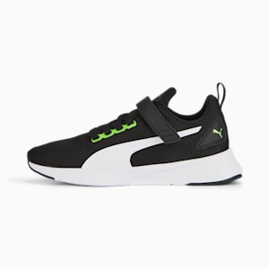 キッズ フライヤー ランナー V スニーカー 22-25cm, Green Flash-PUMA White-PUMA Black