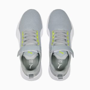 キッズ フライヤー ランナー V スニーカー 22-25cm, Cool Mid Gray-PUMA White