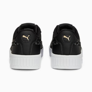 Tenis Carina 2.0 Animal para adolescentes, PUMA Black-Cool Dark Gray-PUMA Gold-PUMA White, extralarge