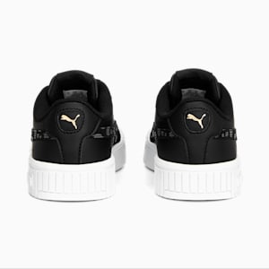 Tenis Carina 2.0 Animal para niños, PUMA Black-Cool Dark Gray-PUMA Gold-PUMA White, extralarge