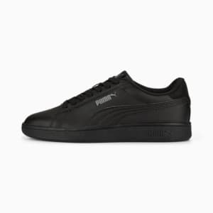 Sneakers Smash 3.0 en cuir Enfant et adolescent, PUMA Black-Shadow Gray, extralarge