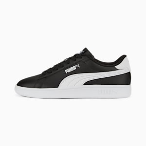 Smash 3.0 Leather Sneakers Youth, PUMA Black-PUMA White, extralarge-GBR