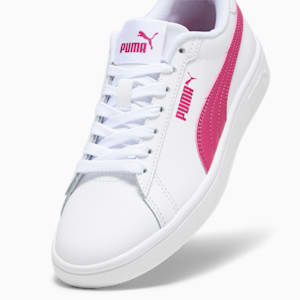 Smash 3.0 Leather Sneakers Youth, PUMA White-Pinktastic, extralarge-GBR