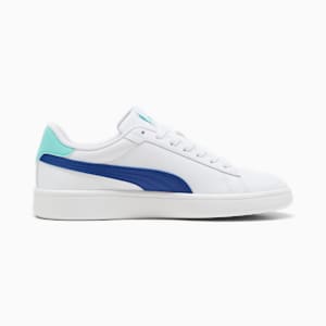 Tenis juveniles Smash 3.0, PUMA White-Vivid Blue-Aquatic, extralarge