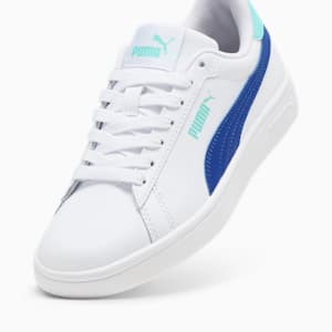 Tenis juveniles Smash 3.0, PUMA White-Vivid Blue-Aquatic, extralarge
