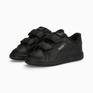 Smash 3.0 Leather V Sneakers Baby, PUMA Black-Shadow Gray, extralarge-GBR